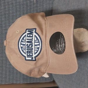 Nice Tan Cap with Jerusalem emblem